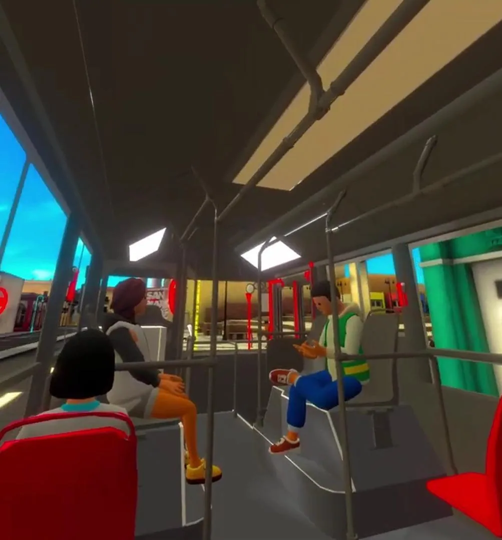 Visitors using the BYD VR installation